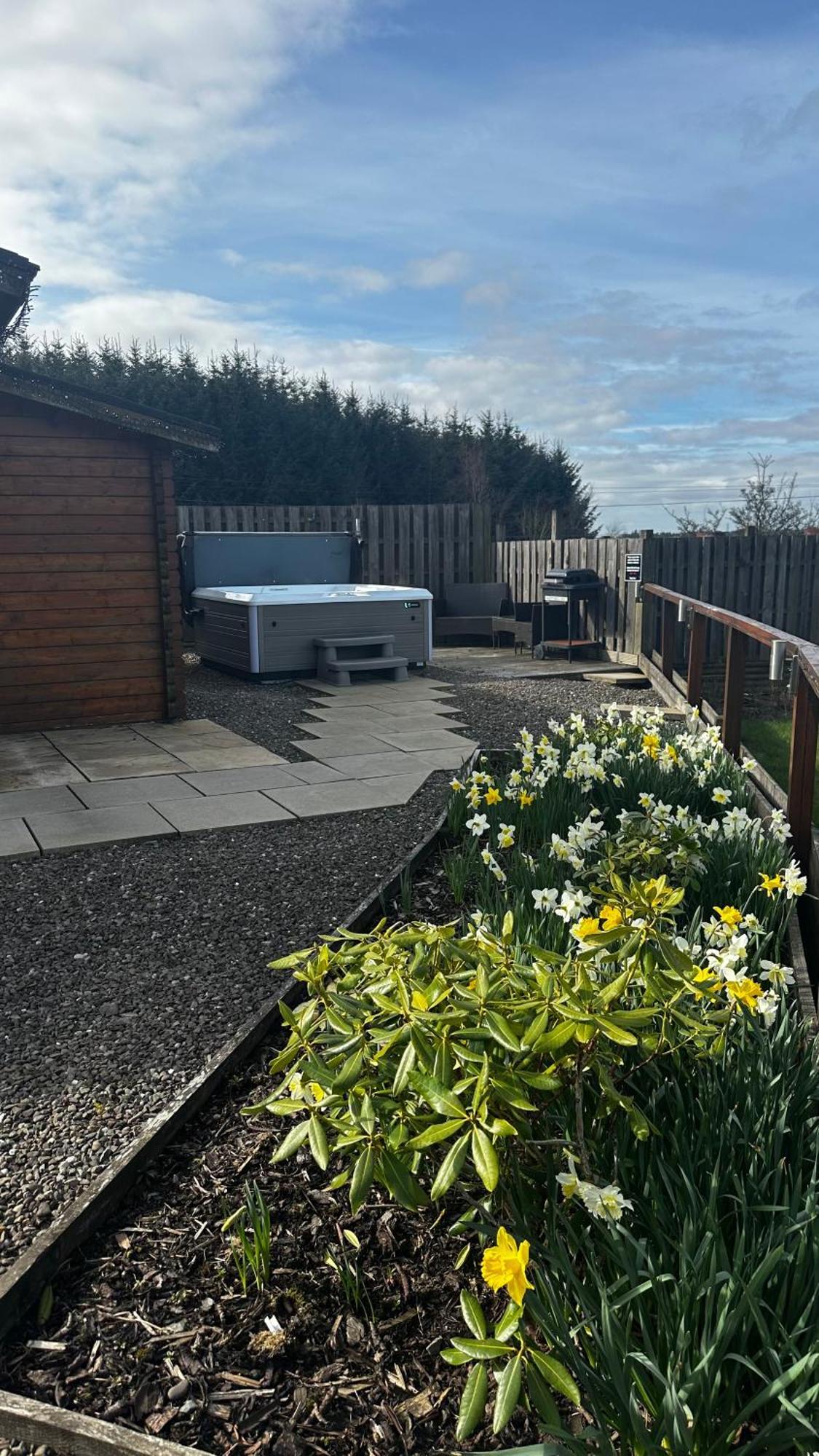 Lochinvar - Highland Log Cabin With Private Hot Tub エイドリー エクステリア 写真